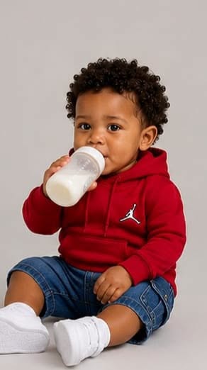 Happy baby in TOTOz WORLD-KENYA outfit